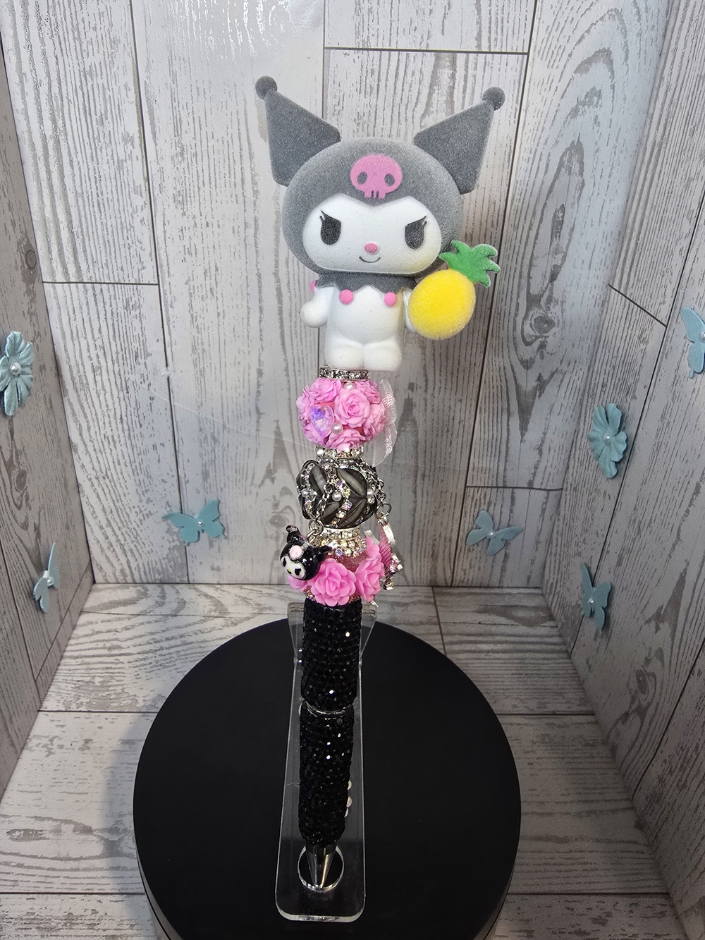 Sanrio Kuromi Plush Top Accessory - Gray, Pink & Yellow